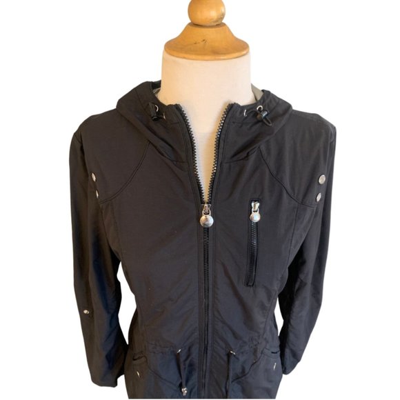 Laundry By Shelli Segal Black Rain Jacket - Picture 2 of 7